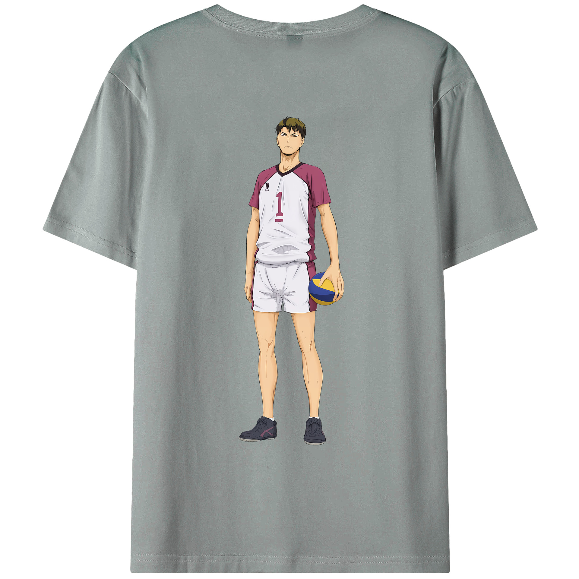 （画像用） ハイキュー!! Haikyu!! 綿100％ メンズ半袖Tシャツ（バックプリント） 通気性